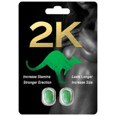 Kangaroo 2K For Him Sexual Enhancement 2ct - Green