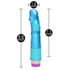 Wild Ride Dildo 7" with vibrator Blue