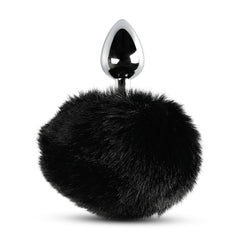 Metal Bunny Butt Plug Black