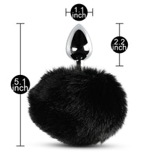 Metal Bunny Butt Plug Black