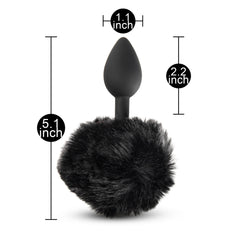 Silicone Bunny Butt Plug black