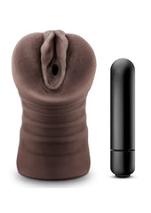 Hot Chocolate Vibrating Masturbator with Bullet