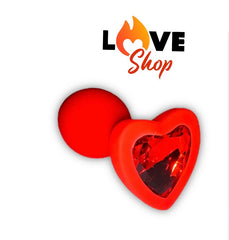 Heart Silicone Plug Red