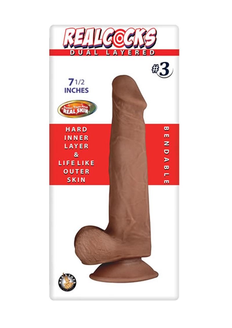 Love shop Realcocks  Bendable Dildo 7.5in - Caramel