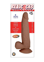 Love shop Realcocks Bendable Dildo Thin Tip 8in caramel