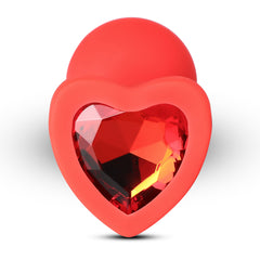 Heart Silicone Plug Red