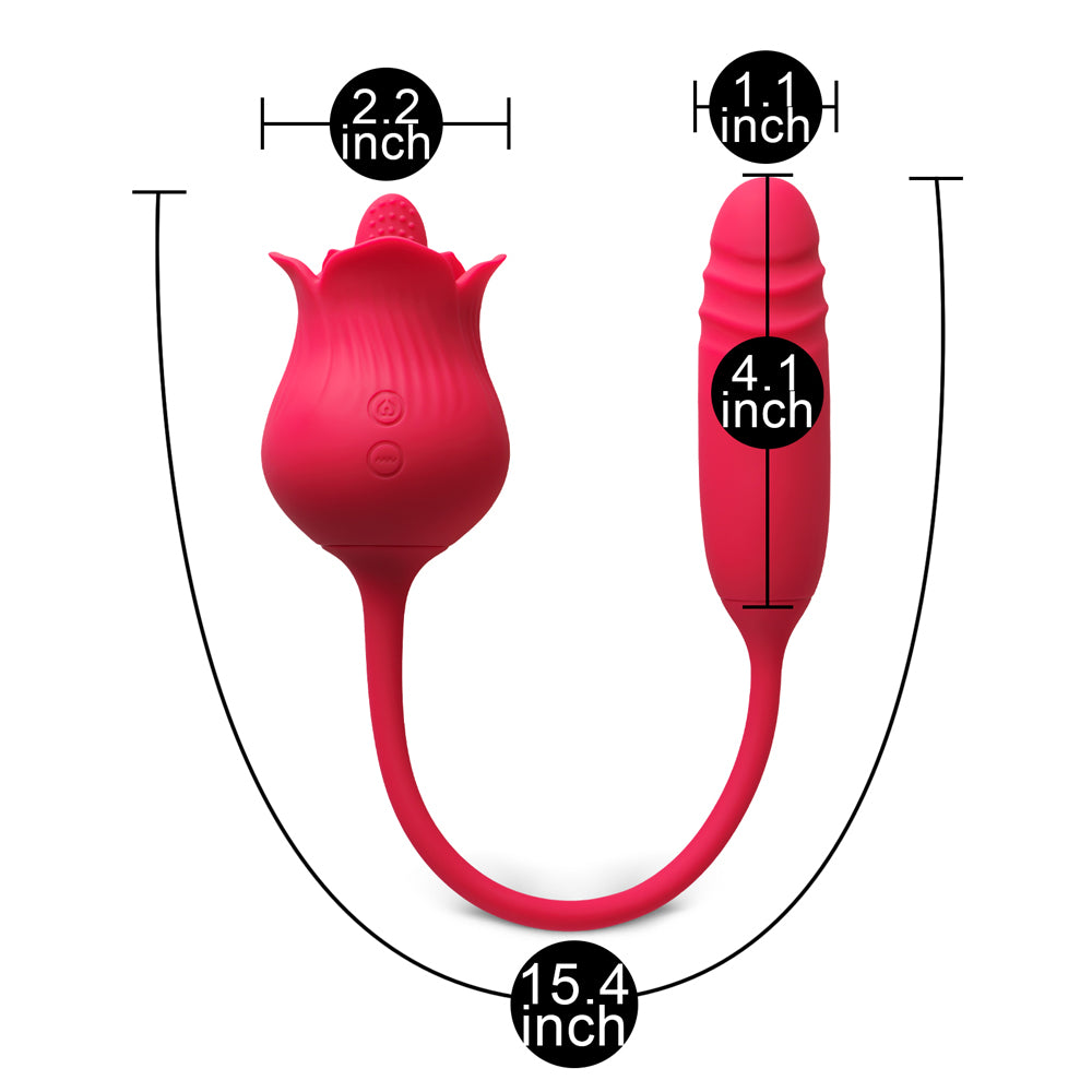 Rose toy with tongue dual